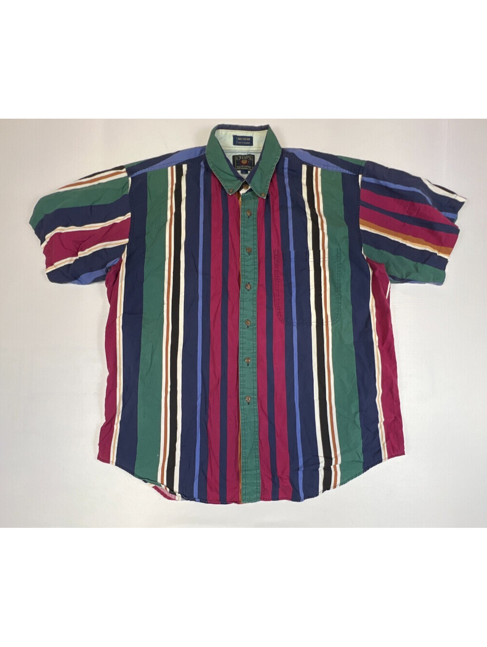 Chaps Ralph Lauren Mens L Multi-Color Striped Button Down Shirt